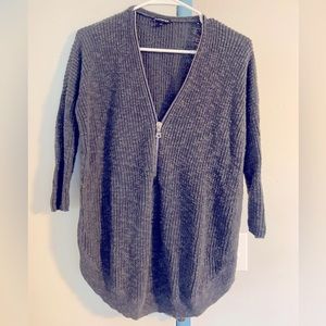 Knitted quarter zip sweater